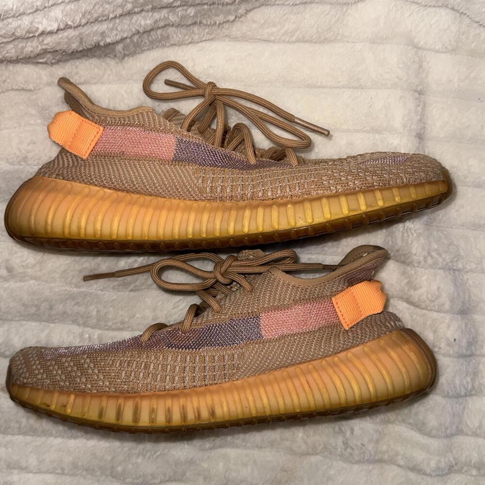 Adidas Yeezy Boost 350 V2 EG7490 Clay Orange Men's 8.5 Sneakers Gum Sole - Picture 4 of 8